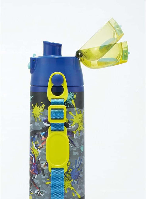 Skater SDC6N-A Children's Stainless Steel Water Bottle, Direct Drinking, 20.9 fl oz (580 ml), Splatoon 3, Children's Friendly, Lightweight Type, For Boys, Cold Insulation, Sports Bottle, Cute, For