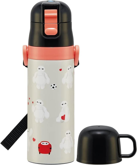 スケーター(Skater) 子供用 ステンレス 水筒 2way 直飲み 470ml コップ飲み 430ml ベイマックス 子供に優しい軽量タイプ 女の子 男の子 保温・保冷waterbottle スポーツボトル かわいい キッズ 子供 こども 水瓶 SKDC4-A