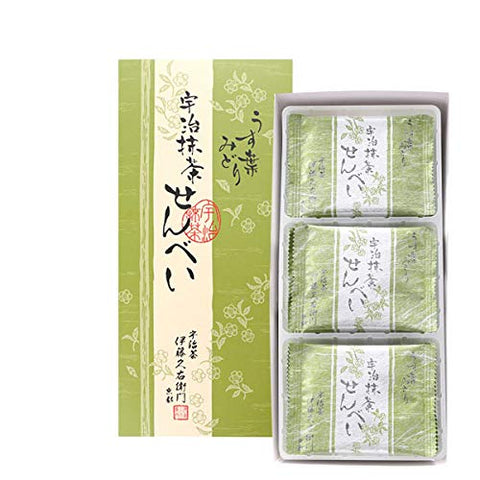 Ito Kyuemon Uji Matcha Crackers, Uji Green Tea Crackers, Uji Green Tea Crackers, 24 Pieces