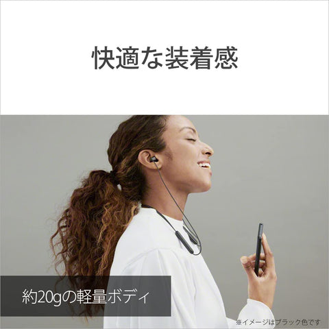 ソニー(SONY) ワイヤレスイヤホン WI-C100:Bluetooth対応/25時間スタミナ/IPX4防滴/DSEE搭載 ブラック WI-C100 BZ 小