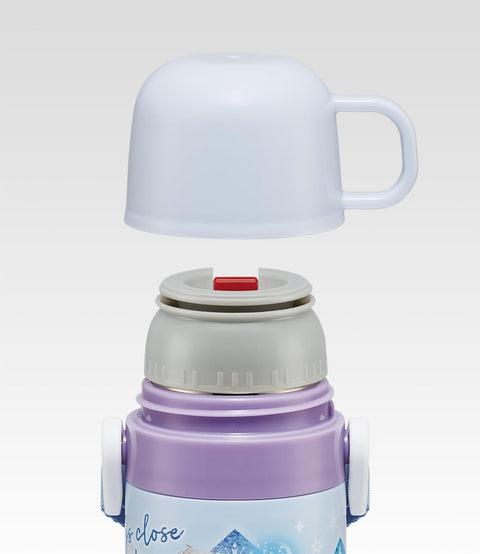 스케이터 (스케이터) 어린이용 스테인리스 스틸 물병, 투웨이, 다이렉트 드링크, 470ml, 컵 드링크, 430ml, 어린이용, 경량 타입, 디즈니 겨울왕국 25 여아용, 단열 물병, 스포츠 보틀, 어린이, 어린이, 물병, SKDC469035