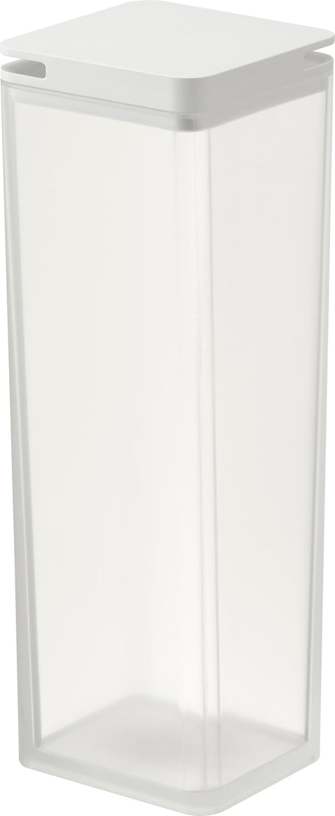 山崎實業 附防潑水過濾器 可同時注入 冷水壺 白色 W8.5×D8.5×H25.3cm 塔式水壺 細長型 1.2L 洗碗機適用 冷水專用 10237