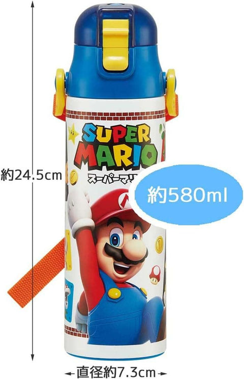 スケーター(Skater) 水筒 580ml スーパーマリオ 23 直飲み ステンレス スポーツボトル SDC6N-A