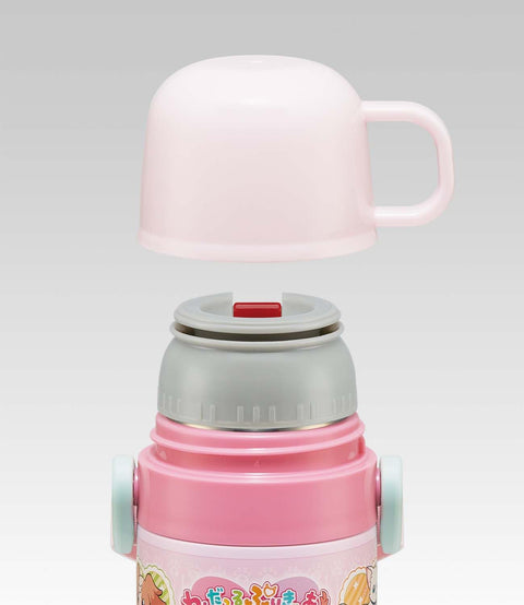 スケーター(Skater) 子供用 ステンレス 水筒 2way 直飲み 470ml わんだふる ぷりきゅあ コップ飲み 430ml 子供に優しい軽量タイプ 女の子 保温・保冷waterbottle スポーツボトル かわいい キッズ 子供 こども 水瓶 プリキュア SKDC4-A