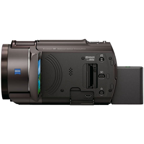 SONY FDR-AX45A TI 4K Camcorder, Handycam, 2022 Model, Bronze Brown, With Built-in 64GB Memory, 20x Optical Zoom, and Balanced Optical SteadyShot