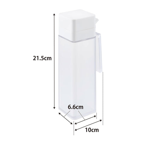 Yamazaki 1517 Seasoning Bottle with Lid, White, W 2.6 x D 3.9 x H 8.5 inches (6.6 x 10 x 21.5 cm), Tower Refill, Easy to Open and Close, Disassemble and Wash