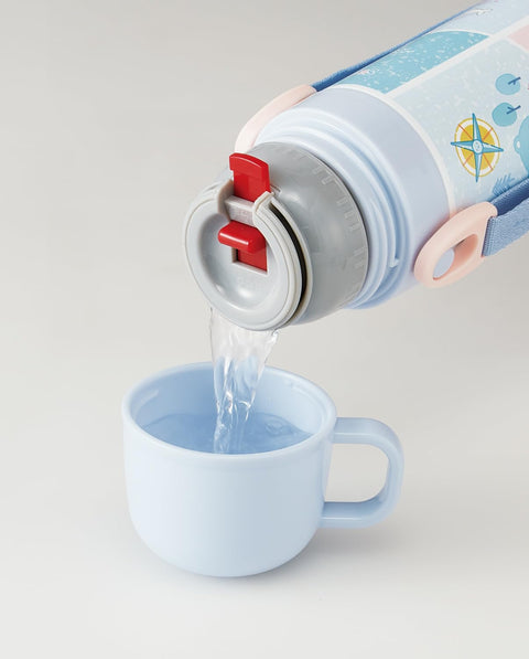 スケーター(Skater) 子供用 ステンレス 水筒 2way 直飲み 470ml コップ飲み 430ml 子供に優しい軽量タイプ すみっコぐらし しろくまふるさと 女の子 保温 保冷 waterbottle スポーツボトルキッズ 子供 こども 水瓶 SKDC4-A