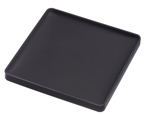 Yamazaki Industries 2537 Sculpted Coaster, Square, Black, Approx. W 3.7 x D 3.7 x H 0.4 inches (9.5 x 9.5 x 0.9 cm), Tower, Silicone