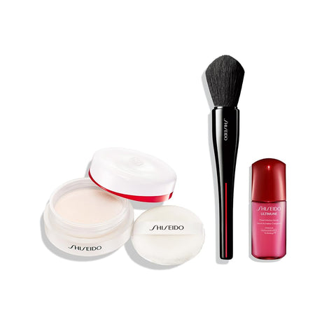 SHISEIDO 妝前乳精華 護膚粉 02 Smoothing MATTE 7g +MARU FUDE 多效面部刷 25年3月發售新美容液特別尺寸(10mL)| 白色 ・ 粉粉 | 乳 (粉) 類型 | 無香料 | 護膚 美容液 乾燥 皮脂 |