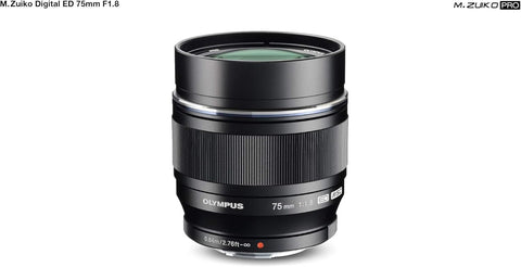 올림푸스 M.ZUIKO 디지털 ED 75mm F1.8 싱글 포커스 렌즈 블랙