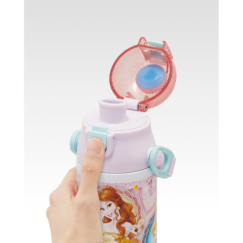 スケーター(Skater) 子供用 ステンレス 水筒 直飲み 580ml ディズニー プリンセス 24 子供に優しい軽量タイプ 保冷専用 waterbottle スポーツボトル かっこいい キッズ 子供 こども 水瓶 SDC6N-A