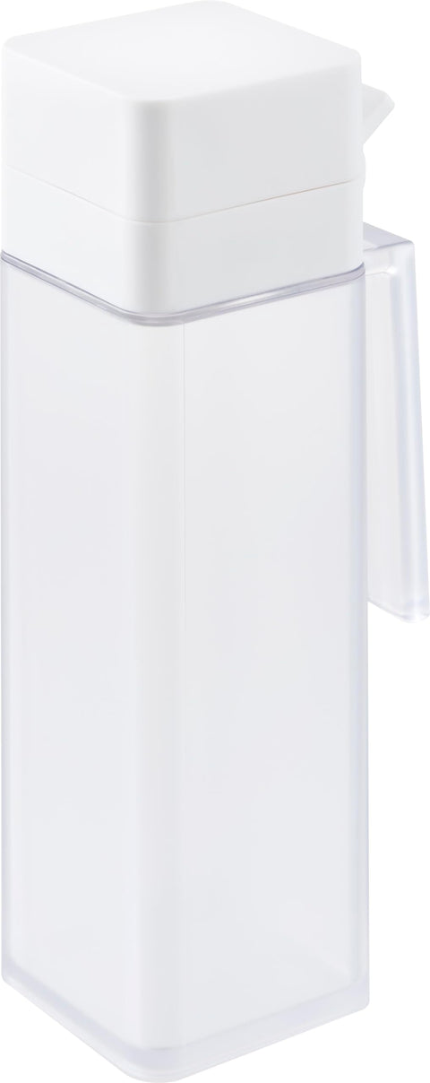 Yamazaki 1517 Seasoning Bottle with Lid, White, W 2.6 x D 3.9 x H 8.5 inches (6.6 x 10 x 21.5 cm), Tower Refill, Easy to Open and Close, Disassemble and Wash