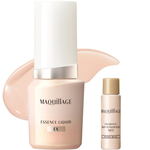 資生堂 (MAQUILLAGE) 精華液體EX 嬰兒粉紅橙00 化妝底液小型附贈 24mL+8mL SPF50+ | 粉底液 | 液體狀 | 無香料 | 2025年型號 網路限定 毛孔遮瑕 光澤 透明感 粉底液 | 資生堂