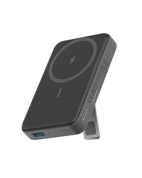 Anker 633 Magnetic Battery (MagGo) (マグネット式ワイヤレス充電対応 10000mAh コンパクト モバイルバッテリー)【マグネット式/ワイヤレス出力(7.5W)/ USB-Cポート入出力/PSE技術基準適合】MagSafe対応iPhoneシリーズ専用 (ブラック)