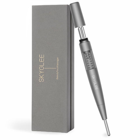 ZIREE Face Pressure Point Pointer Spring Type Facial Beauty Device Fascial Release Face Line Bear Eye Care Facial Muscle Lift Quiet Design Face Trap Point Push Stick Unisex Storage Bag Included