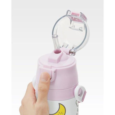 スケーター(Skater) 子供用 ステンレス 水筒 2way ストロー飲み 410ml コップ飲み 350ml シナぷしゅ 子供に優しい軽量タイプ 男の子 女の子 保温 保冷 小容量タイプ waterbottle スポーツボトル かわいい キッズ 子供 こども 水瓶 SKCP3-A