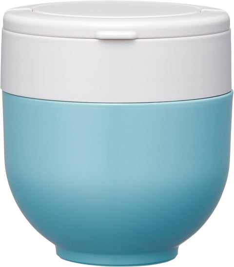 Skater LDNO6AG Insulated Lunch Jar, 19.4 fl oz (540 ml), Includes Folding Handle, Antibacterial, Lake Green