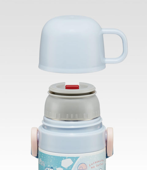 스케이터 (스케이터) 어린이용 스테인리스 스틸 물병, 투웨이, 다이렉트 드링크, 470ml, 컵 드링크, 430ml, 어린이용 경량 타입, 스밋코 구라시, 폴라베어 홈타운, 여아용, 단열 물병, 스포츠 보틀, 어린이, 어린이, 어린이, 물병, SKDC4-A