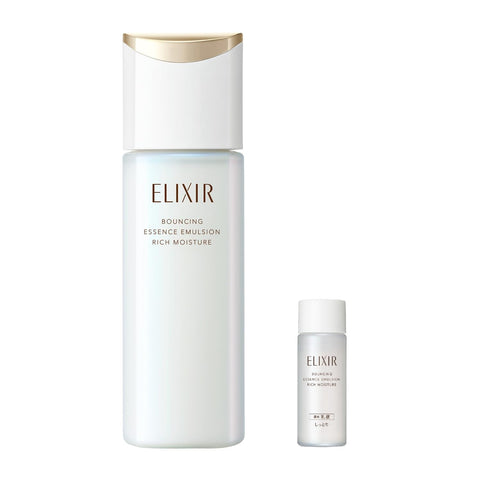 Elixir Superiel (Quasi-Drug) Bulk Set, Lift Moist Emulsion, Moist Type, Ba, 4.1 fl oz (130 mL+18 ml), Includes Small Milky Lotion, Relaxing Aqua Floral Scent, Main Unit