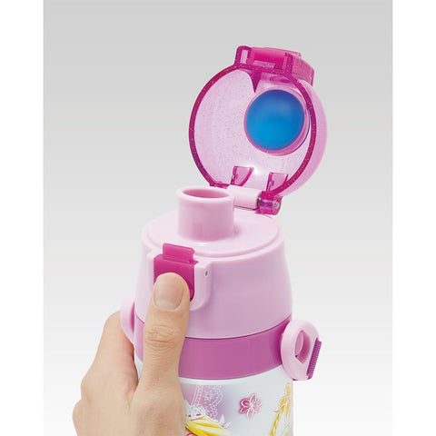 Skater SDC4-A Children's Stainless Steel Water Bottle, Direct Drinking, 16.5 fl oz (470 ml), Disney Rapunzel on the Tower, 24, Children's Friendly, Lightweight, Cold Insulated, Sports Bottle, Cute,