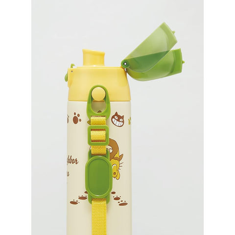 Skater SDC6N-A Children's Stainless Steel Water Bottle, Direct Drinking, 20.9 fl oz (580 ml), My Neighbor Totoro, Cat Bass, Sanrio, Children's Friendly, Lightweight, Cold Insulated, Sports Bottle,
