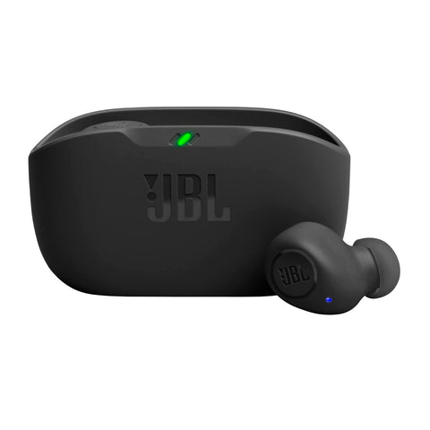 JBL WAVE BUDS Fully Wireless Earphones, Bluetooth/IP54 Waterproof Dustproof/APP Compatible, USB Type C/Black, JBLWBUDSBLK Small