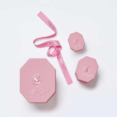 【公式】【スワロフスキー】 Ariana Grande x シルバーネックレス ハート ミックスカット ホワイトクリスタル パール 短め 45 cm