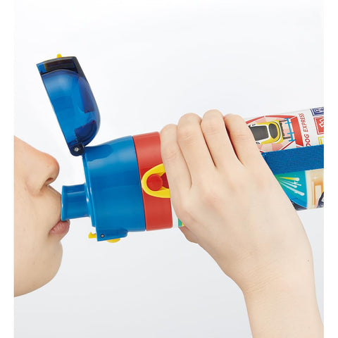 Skater SDC4-A Children's Stainless Steel Water Bottle, Direct Drinking, 16.5 fl oz (470 ml), Plarail, 24, Kid-friendly Lightweight Type, For Cold Insulation, Boys, Sports Bottle, Cool, For Kids