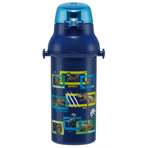Skater PSB5SANAG-A Water Bottle, 16.9 fl oz (480 ml), Jurassic World 24, For Kids, Antibacterial, Plastic, Kid-Friendly, Lightweight, Made in Japan