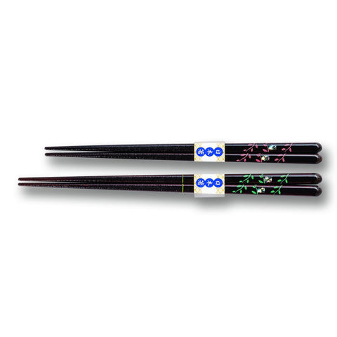まえじゅう漆器 木製 夫婦箸 ふくろう 3J-111