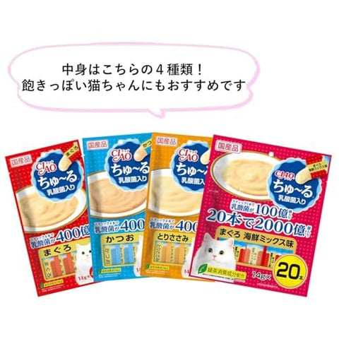 CIAO Churu with Lactic Acid Bacteria Variety, 40 sticks