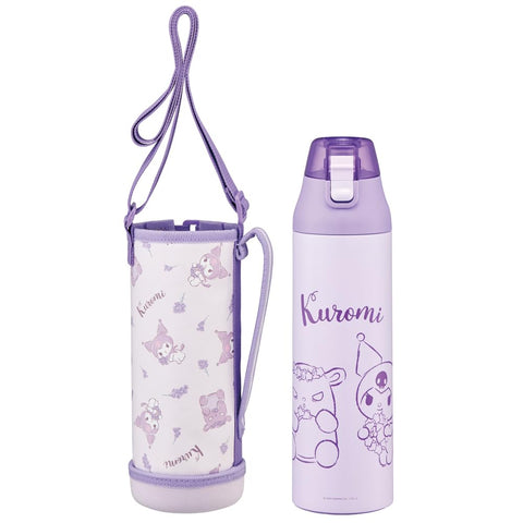 Skater KSDC10S-A Sports Bottle, Direct Drinking Water Bottle, 35.0 fl oz (990 ml), Includes Bottle Cover, Chromoi, Flower Wreath, Sanrio