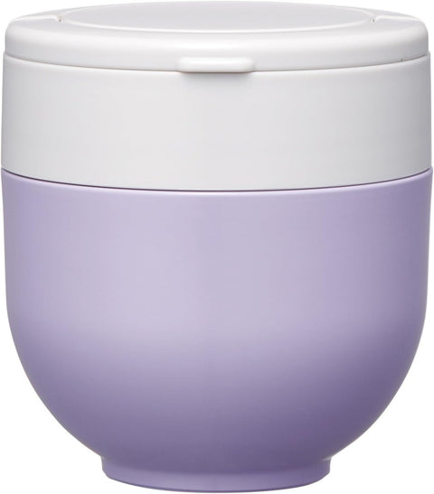 Skater LDNO6AG Insulated Lunch Jar, 19.4 fl oz (540 ml), Includes Folding Handle, Antibacterial, Lilac Gray