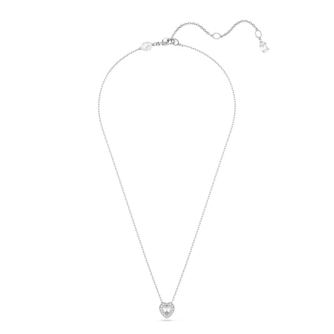 [Official] [Swarovski] Ariana Grande x Pendant, Mixed Cut, Heart, White, Rhodium Plating, Crystal, No Gemstone