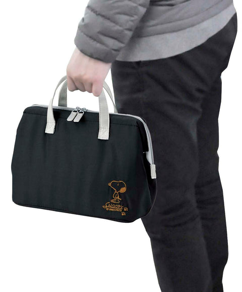 スケーター(Skater) 保冷 がま口 ランチバッグ Lサイズ 幅26×奥行13×高さ19cm スヌーピー ゴールド KGA2