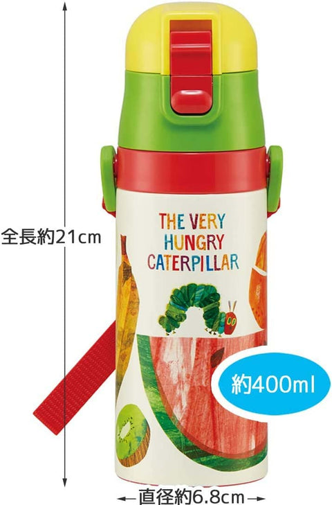 スケーター (skater) 2WAY ストロー コップ付 ステンレス キッズ 水筒 350ml はらぺこあおむし SKCP3-A
