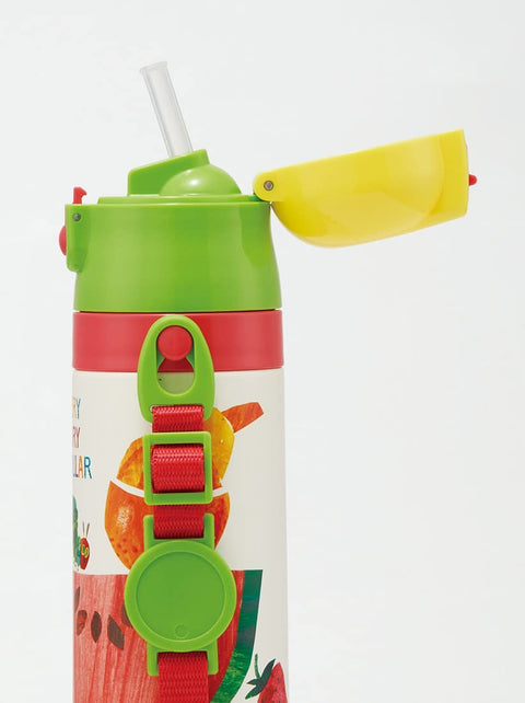 スケーター (skater) 2WAY ストロー コップ付 ステンレス キッズ 水筒 350ml はらぺこあおむし SKCP3-A