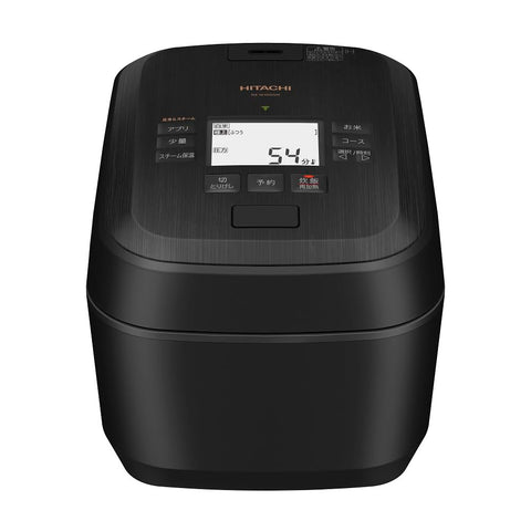 Hitachi Rice Cooker, 5.5 Cm, Pressure & Steam IH, Steam Cut, RZ-W100GM K, Jet Black, Gibee Eighth Generation, Made in Japan, Soaring Sweet Cooker, Large Heating Power, Boiling Iron Cooker, Plump Gozen