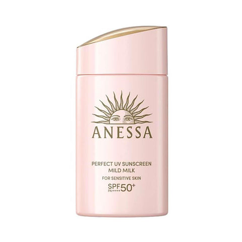 아네사 (ANESSA) 퍼펙트 UV 마일드 밀크 NA 60ml SPF50+PA+++ 센시티브 스킨 베이비 무첨가 무향 자외선 차단제 페이스 앤 바디 메이크업 베이스 워터프루프