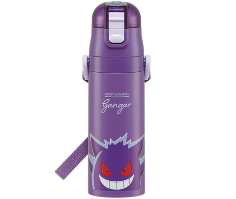 스케이터 (스케이터) 워터 보틀, 포켓몬 겐가, 470ml, 어린이용 스테인리스 스틸 스포츠 보틀, SDC4-A