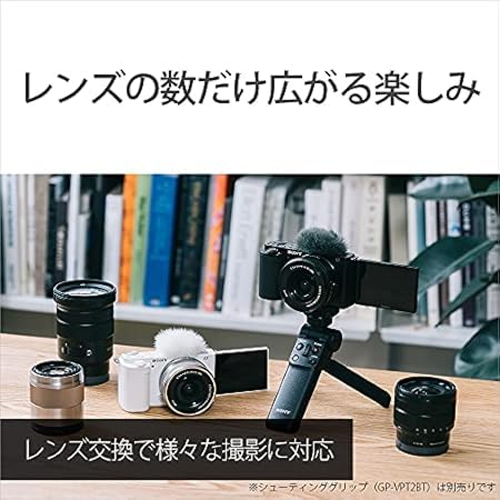 SONY(索尼) Vlog用相机 镜头交换式VLOGCAM APS-C 无反相机 ZV-E10 Power Moe镜头套件(同包装镜头:SELP1650) 附带窗屏 黑色 ZV-E10L B