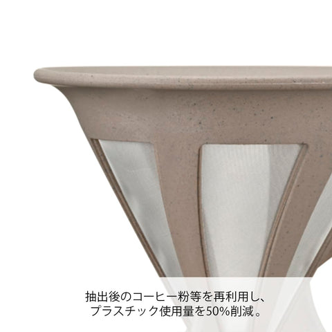 HARIO BT-CFOD-02 "BATON Series" Cafe Old Ripper BATON 02 Coffee Drip for 1 to 4 Cups, Stainless Steel Mesh, Made in Japan