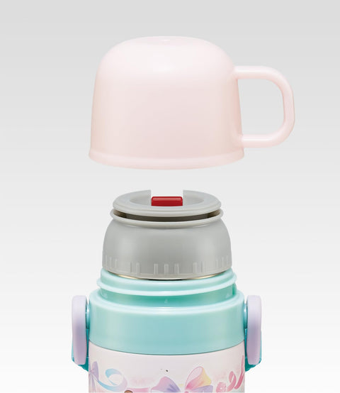 スケーター(Skater) 子供用 ステンレス 水筒 2way 直飲み 470ml コップ飲み 430ml 子供に優しい軽量タイプ ディズニー プリンセス 25 女の子 保温 保冷 waterbottle スポーツボトルキッズ こども 水瓶 SKDC4