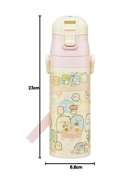 스케이터 (스케이터), 어린이용 스테인리스 물병, 다이렉트 드링크, 470ml, 스미코 구라시, 시모구라 홈, 어린이용, 경량 타입, 단열 물병, 스포츠 보틀, 귀여운 어린이, 어린이, 어린이, 물병 SDC4-A