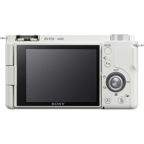 Sony Interchangeable Lens Vlog Camera Body (without Lens) Sony ZV-E10 Digital Camera W, VLOGCAM, Windscreen Included, White