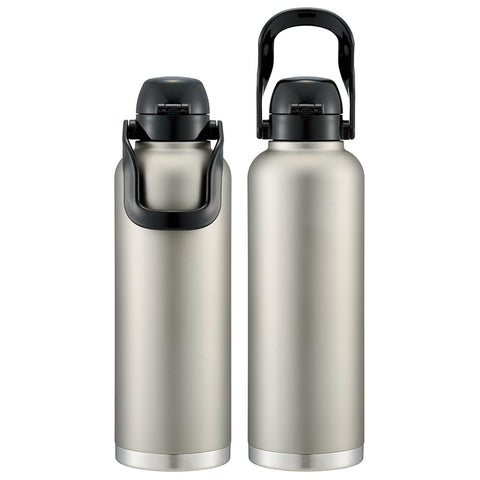 Skater STD20H-A Stainless Steel Water Bottle with Handle, Direct Drinking, 6.6 gal (2 L), Large Capacity, One Push Type, Silver, 6.8 fl oz (2000 ml), Vacuum Double Layer, Thermos Flask