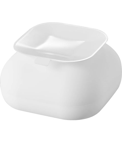 Yamazaki 10047 Silicone Baby Food Bowl with Suction Cups, White, W 4.3 x 4.3 x H 2.3 inches (11 x 11 x 5.8 cm), Tower Tower, Dishwasher, Microwave, Freezer Safe, Won't Turn Invert, Easy to Scoop