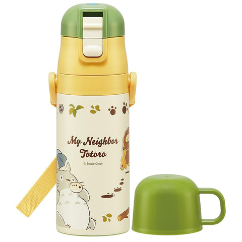 스케이터 (스케이터) 어린이용 경량 스테인리스 스틸 투웨이 물병 350ml 이웃집 토토로 캣 버스 키즈 다이렉트 드링크 컵 (드링크 컵 포함), 스테인리스 스틸 SKDC3-A