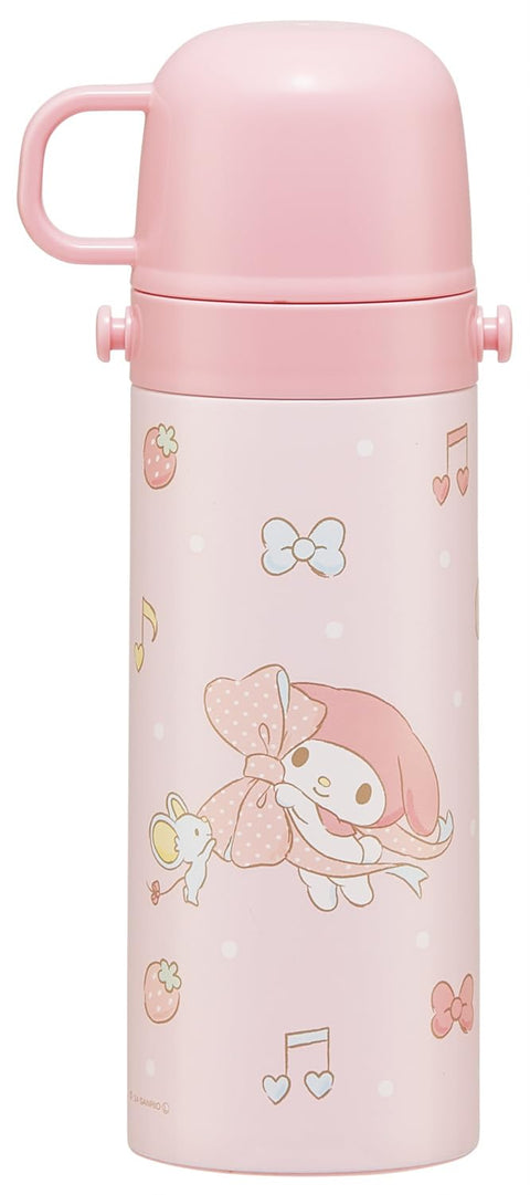 スケーター(Skater) 子供用 ステンレス 水筒 2way 直飲み 470ml コップ飲み 430ml子供に優しい軽量タイプ サンリオ マイメロディ ビッグリボン 女の子 保温 保冷 waterbottle スポーツボトルキッズ 子供 こども 水瓶 SKDC4-A