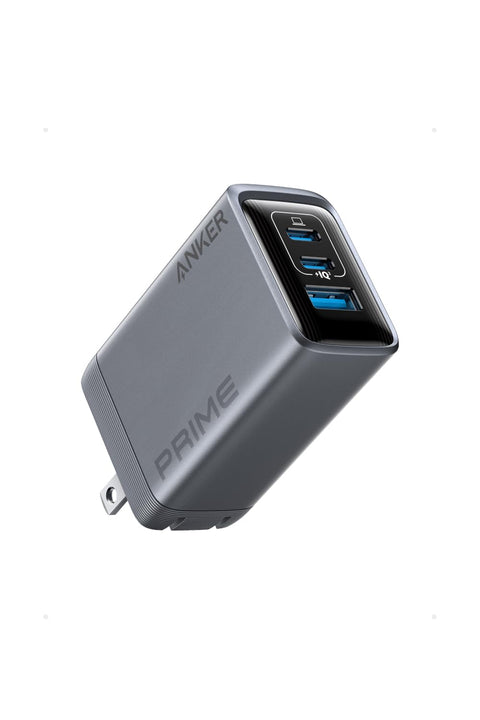 Anker Prime Charger (100W, 3 端口, GaN) 【PSE 技术标准合规/折叠式插头】适用于 MacBook PD、Windows PC、iPad、iPhone、Galaxy、Android 智能手机、笔记本电脑等各种设备